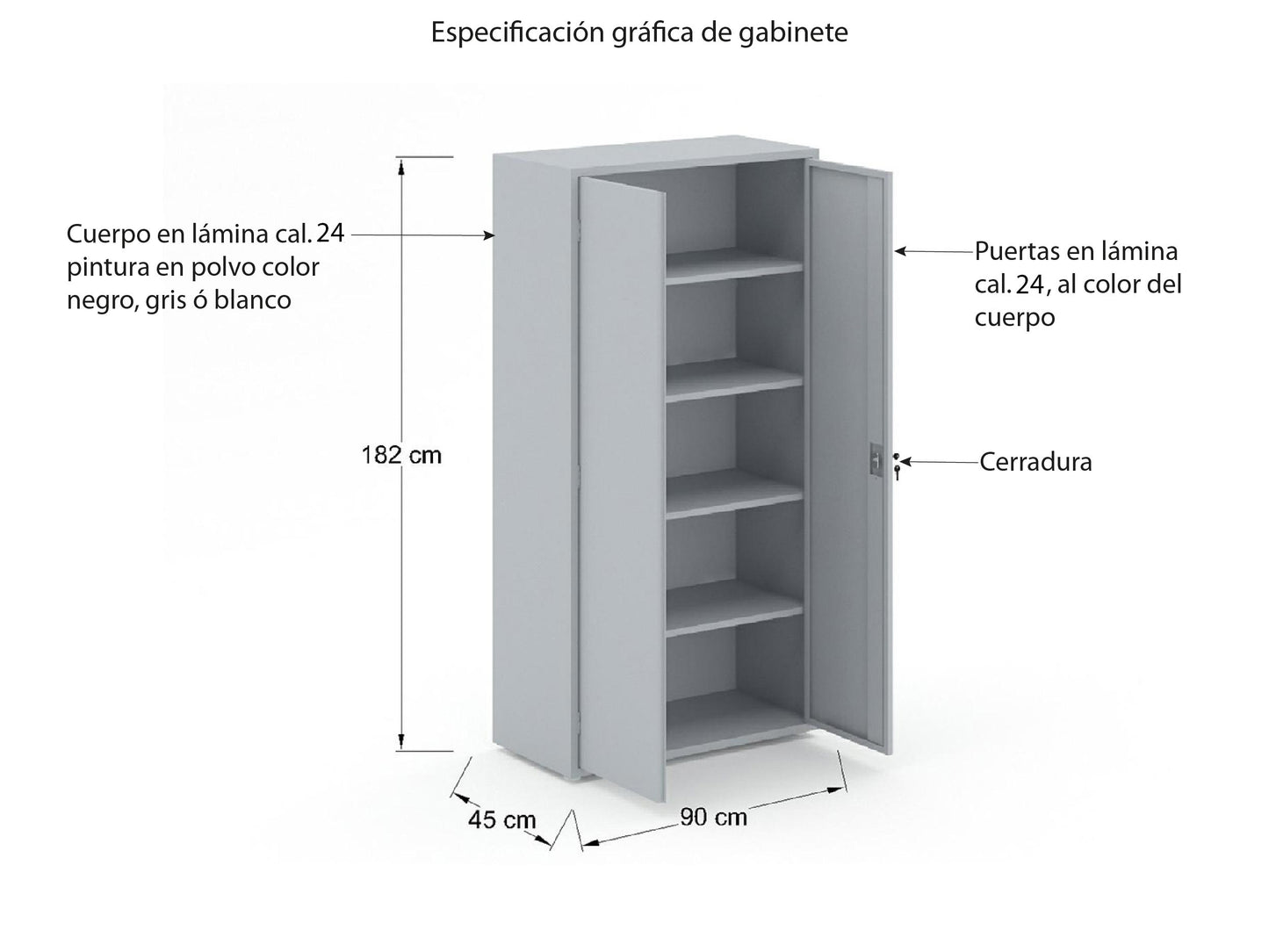 Gabinete Metálico B180U