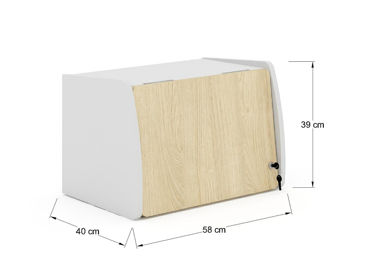 Librero con Puerta Retráctil LRC60