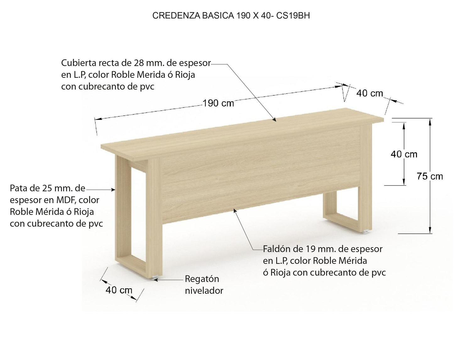 Credenza Ejecutiva Bohom-Opus