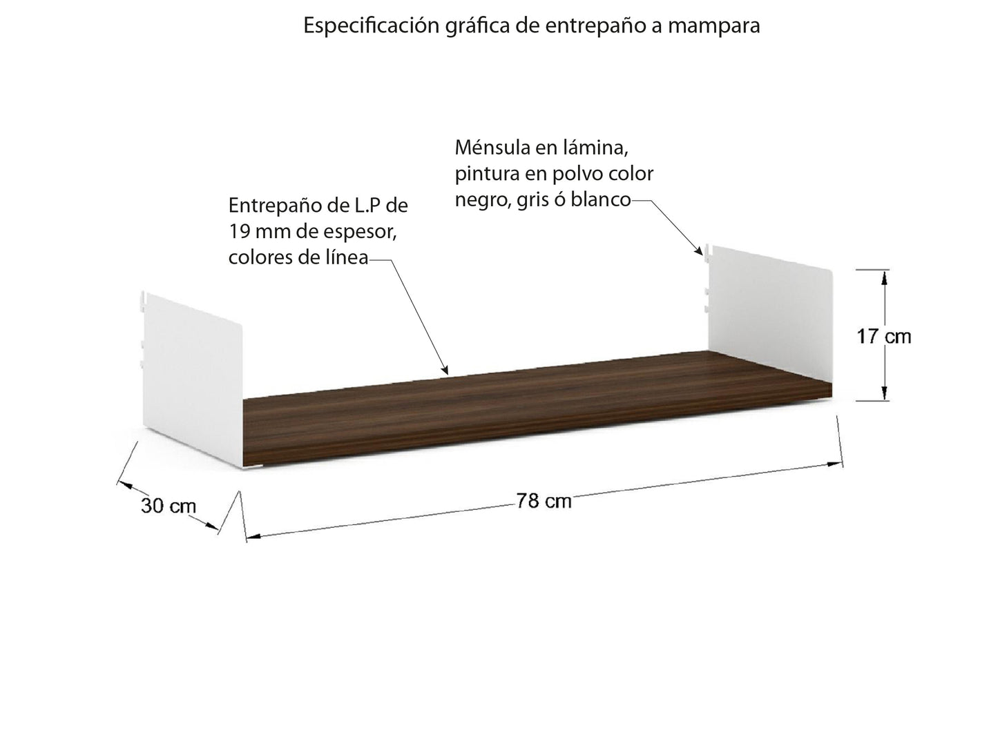 Entrepaño para Mampara LEA80