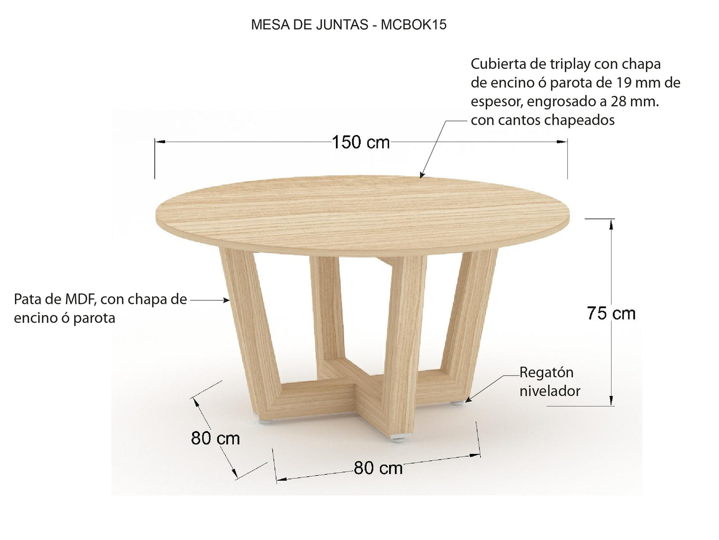 Mesa de Juntas Bok-Santal
