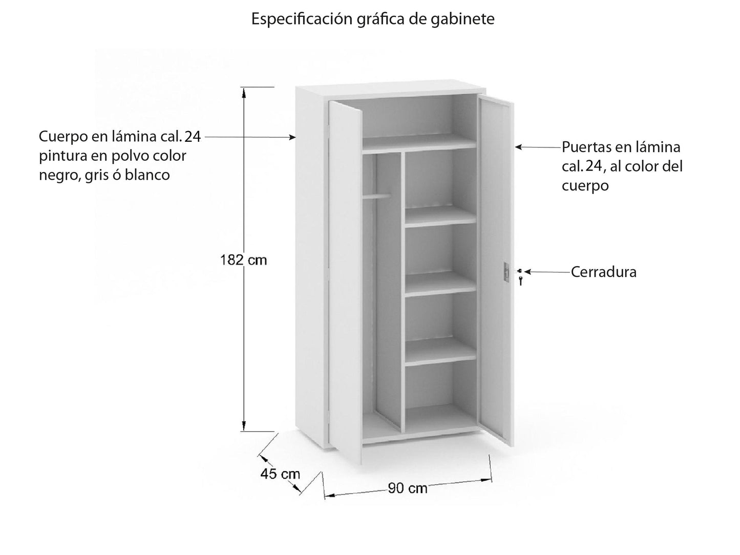 Gabinete Metálico B180G