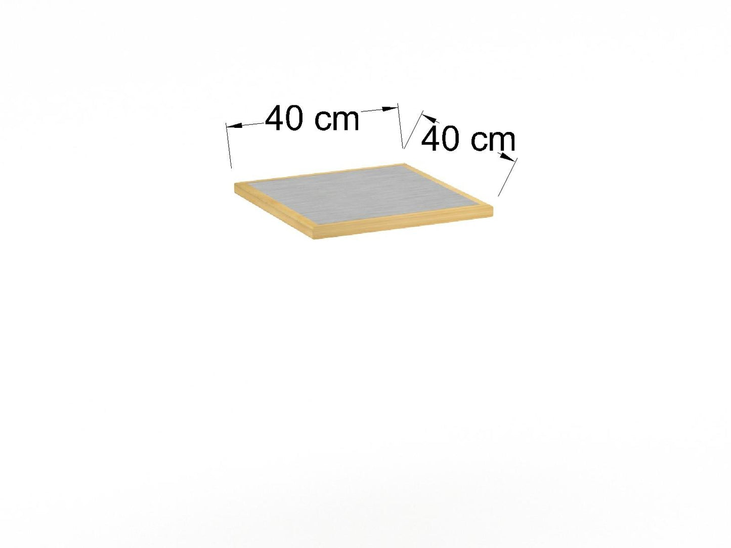 Cubierta Cuadrada en Formaica + Chapa de Madera para Mesa de Restaurante