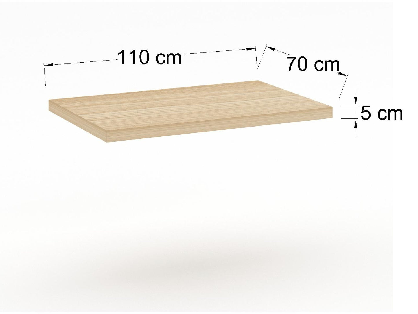 Cubierta Rectangular en Chapa de Madera para Mesa de Restaurante.