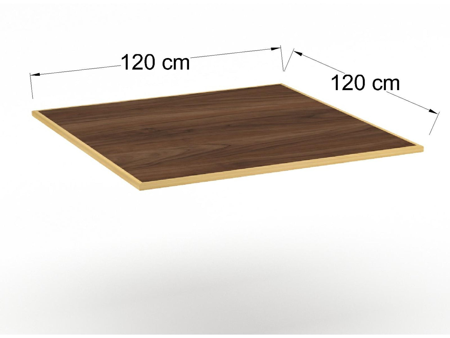 Cubierta Cuadrada en Formaica + Chapa de Madera para Mesa de Restaurante