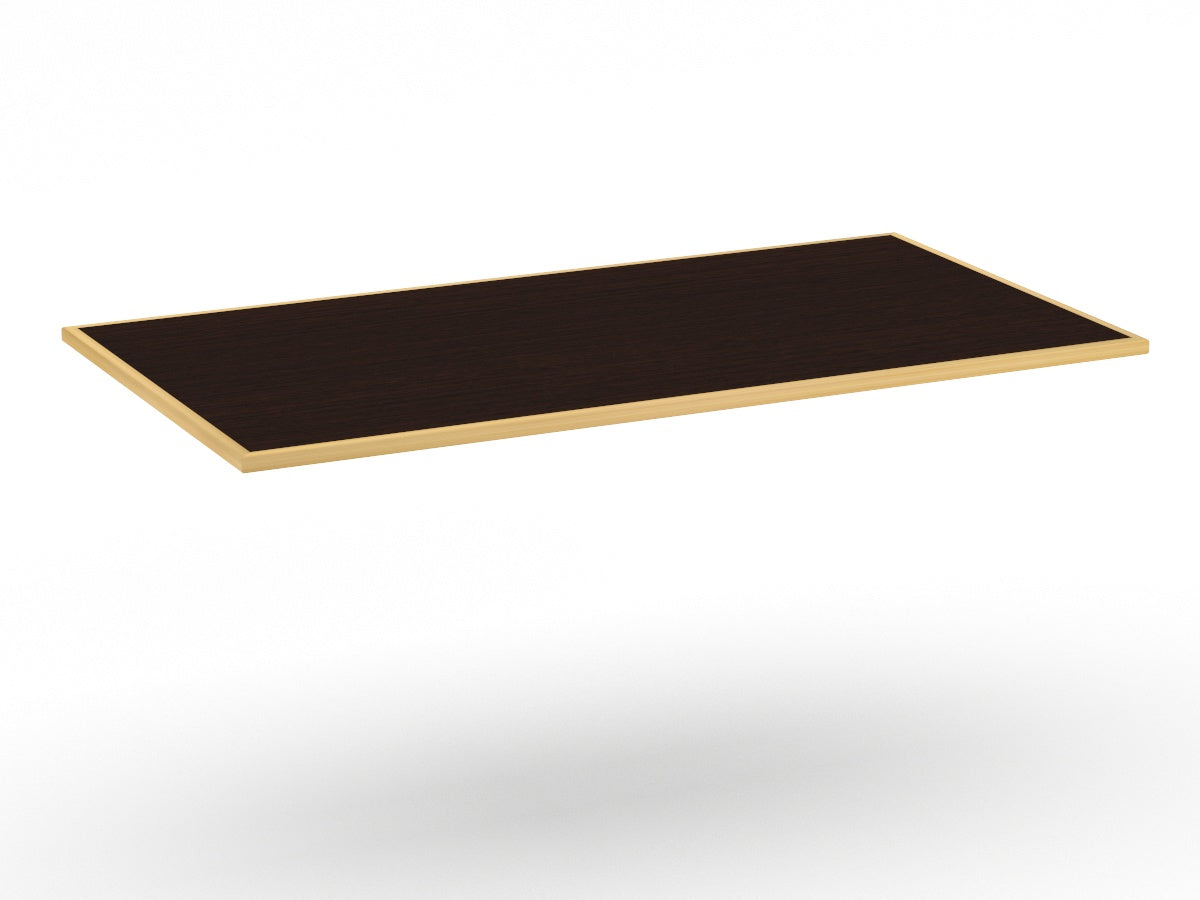 Cubierta Rectangular en L.P + Chapa de Madera para Mesa de Restaurante