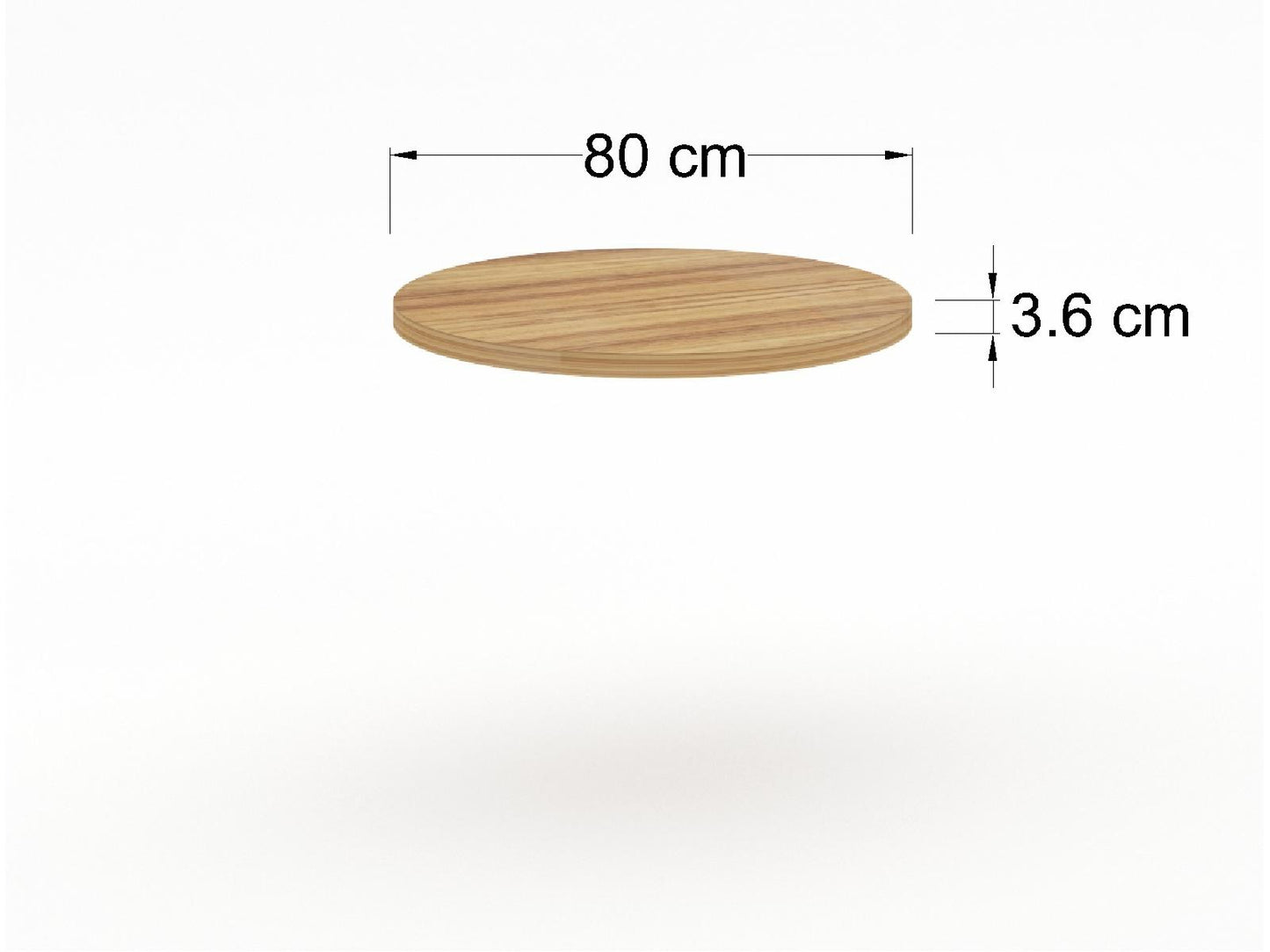 Cubierta Circular en Chapa de Madera para Mesa de Restaurante.