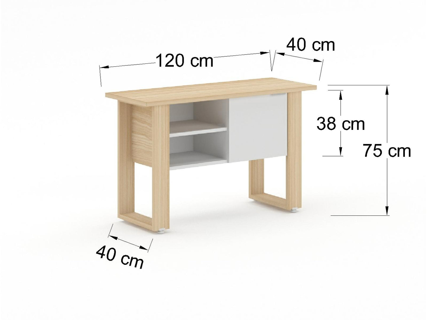 Credenza Ejecutiva Bohom-Santal con Puertas y Estantes