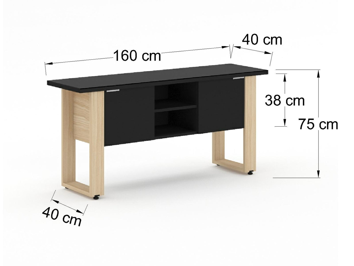 Credenza Ejecutiva Bohom-Thera con Puertas y Estantes