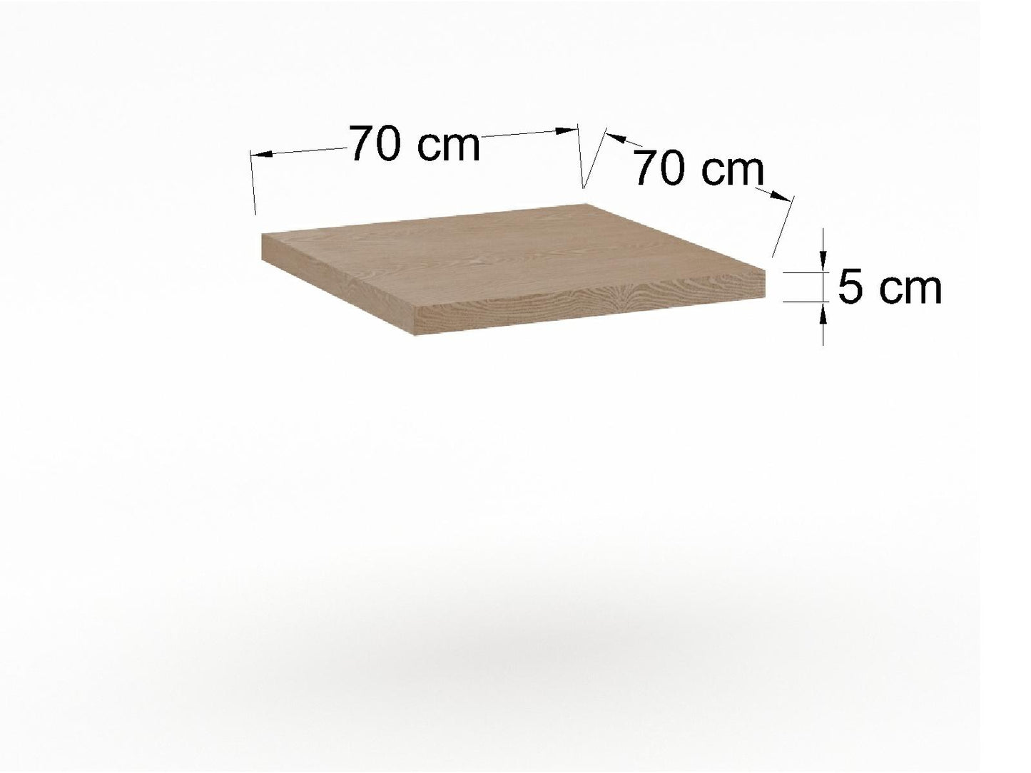 Cubierta Cuadrada en MDF Texturizado para Mesa de Restaurante