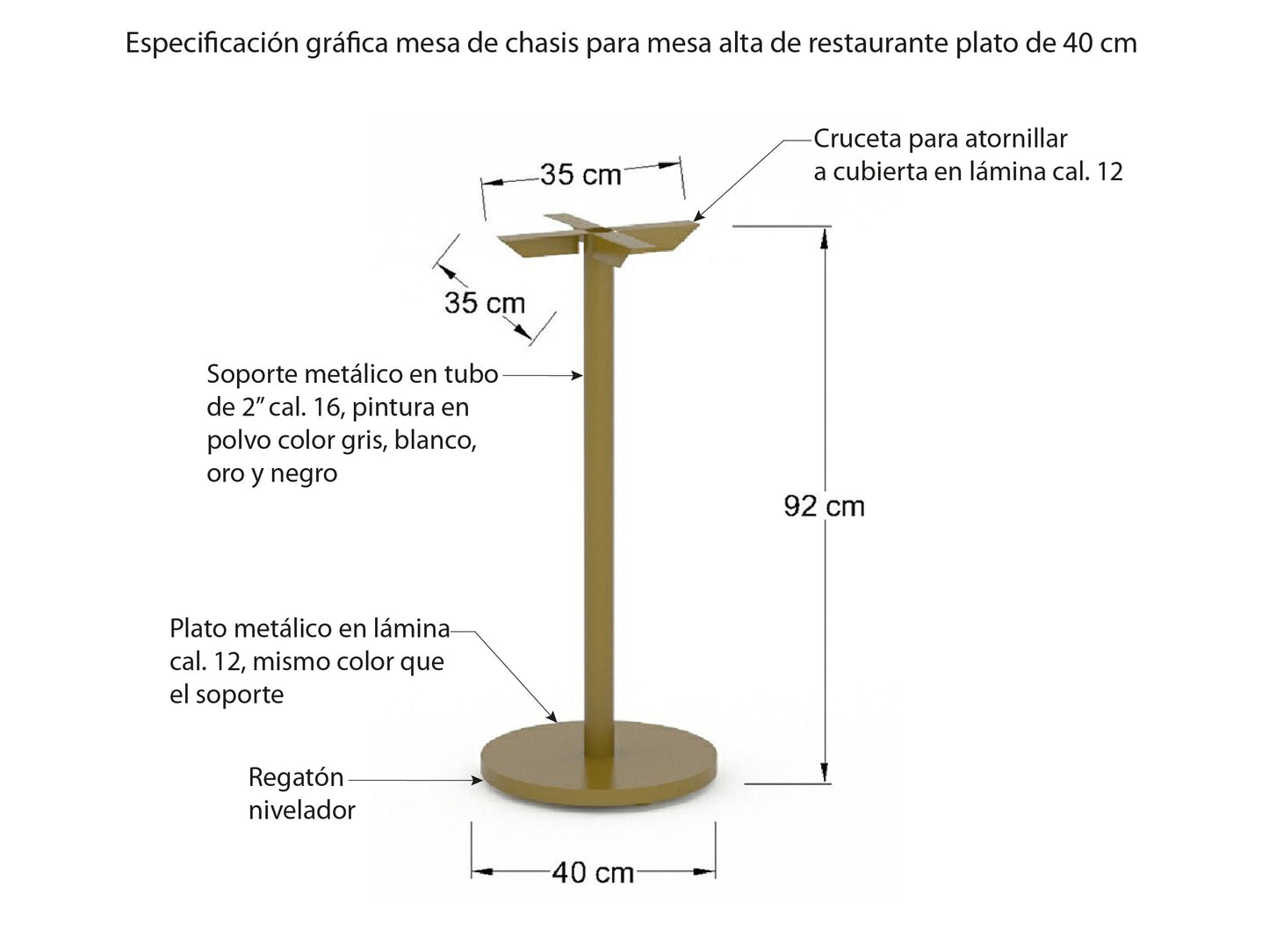 Chasis Base Alta BAT4092