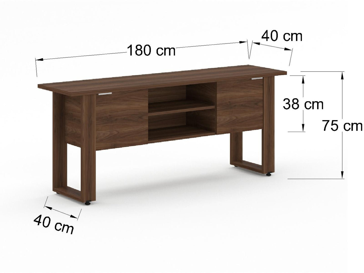 Credenza Ejecutiva Bohom-Opus con Puertas y Estantes