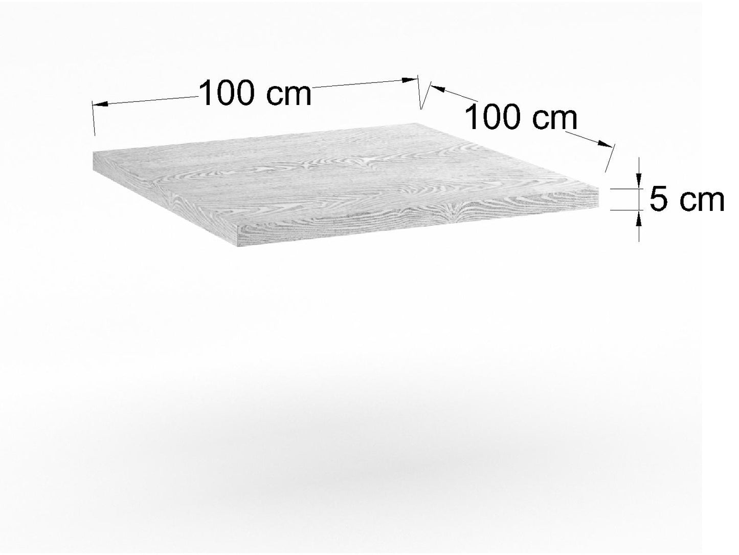 Cubierta Cuadrada en MDF Texturizado para Mesa de Restaurante