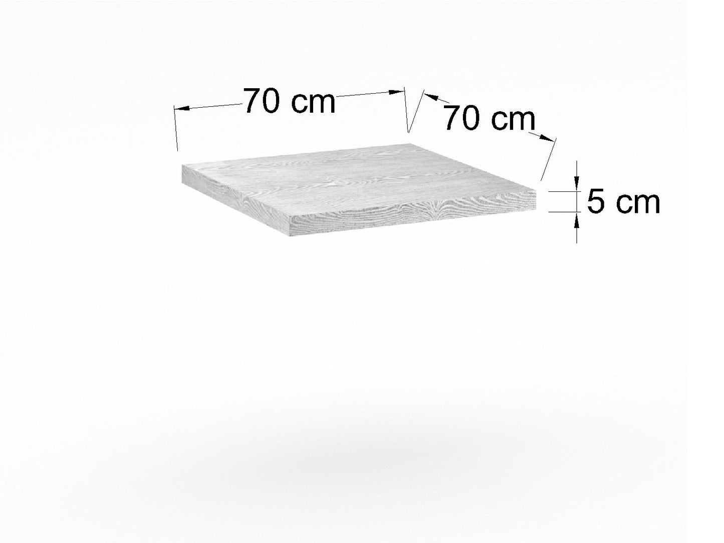 Cubierta Cuadrada en MDF Texturizado para Mesa de Restaurante
