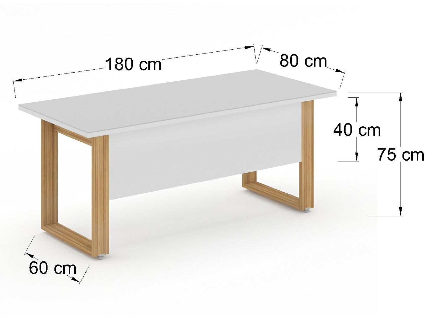 Escritorio Ejecutivo Bohom-Luma con Cubierta de Cristal