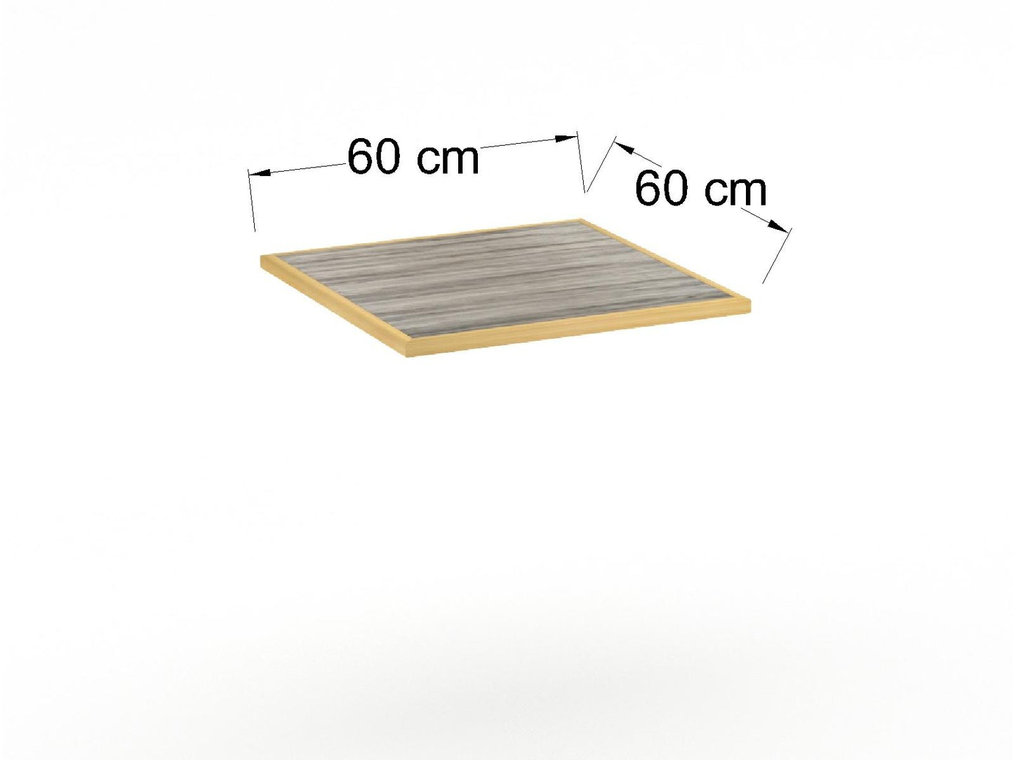 Cubierta Cuadrada en Formaica + Chapa de Madera para Mesa de Restaurante
