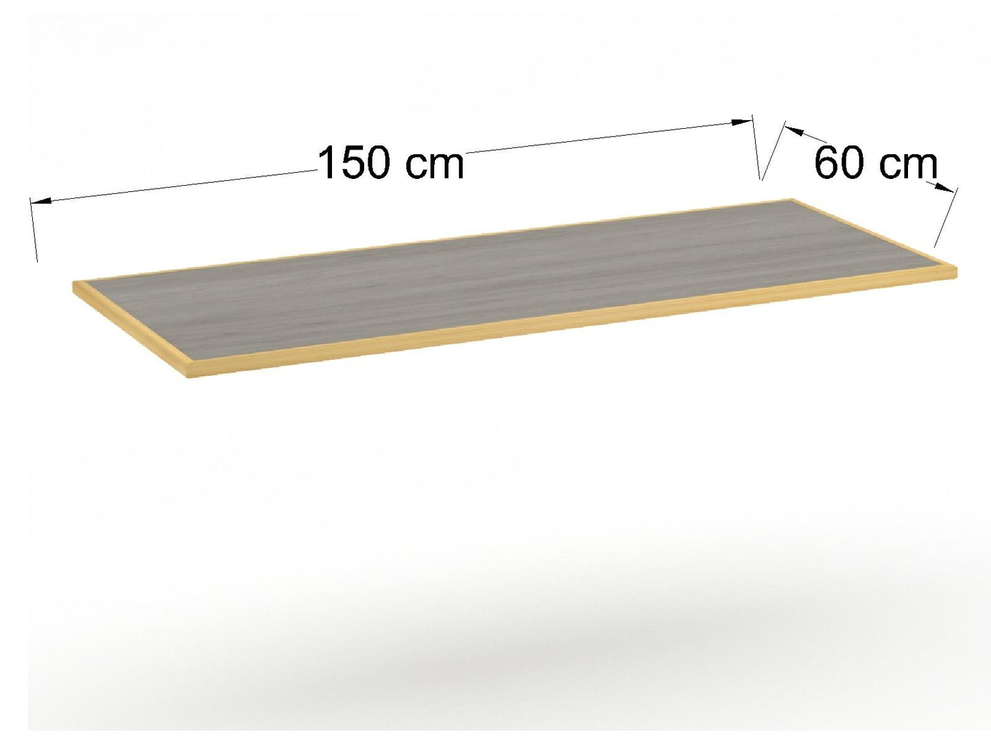 Cubierta Rectangular en L.P + Chapa de Madera para Mesa de Restaurante