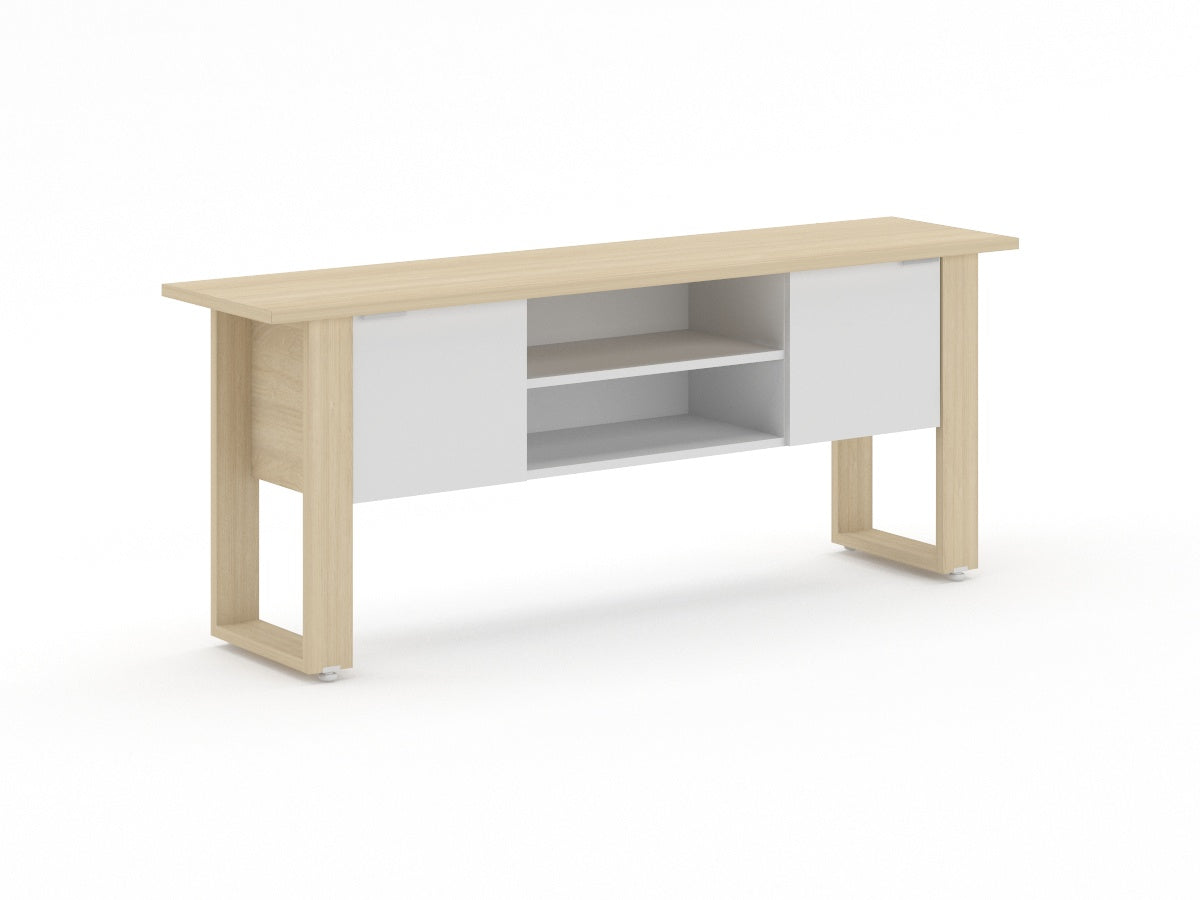 Credenza Ejecutiva Bohom con Cubierta en Color + Puertas y Estantes