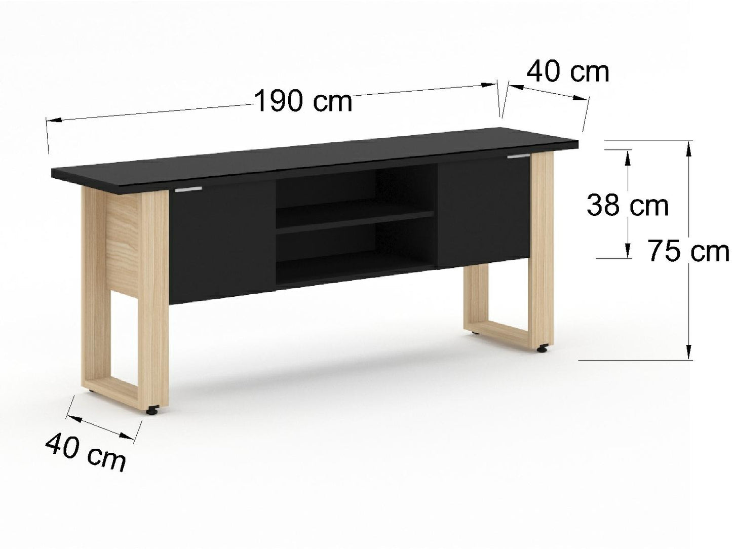 Credenza Ejecutiva Bohom-Thera con Puertas y Estantes