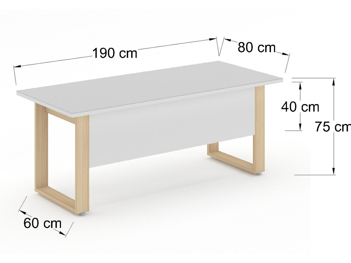 Escritorio Ejecutivo Bohom-Luma con Cubierta de Cristal
