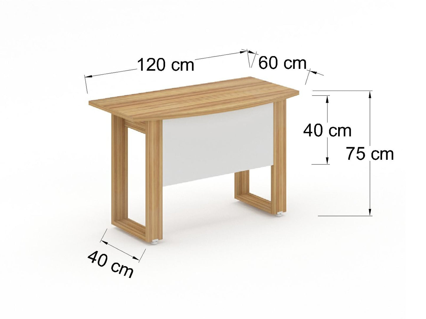 Escritorio Ejecutivo Bohom-Luma con Cubierta Curva en Color