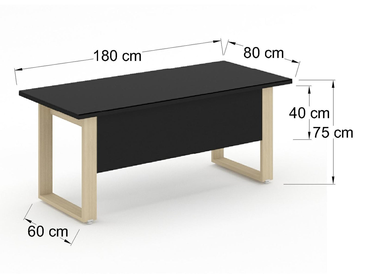 Escritorio Ejecutivo Bohom con Cubierta de Cristal Ne
