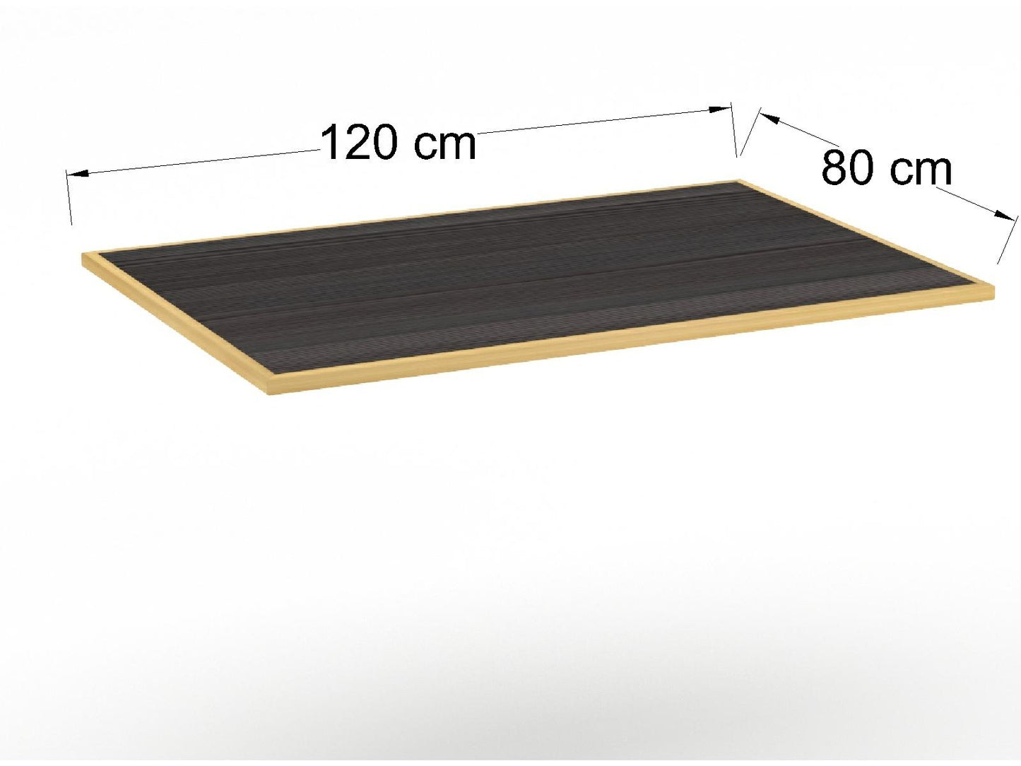 Cubierta Rectangular en L.P + Chapa de Madera para Mesa de Restaurante