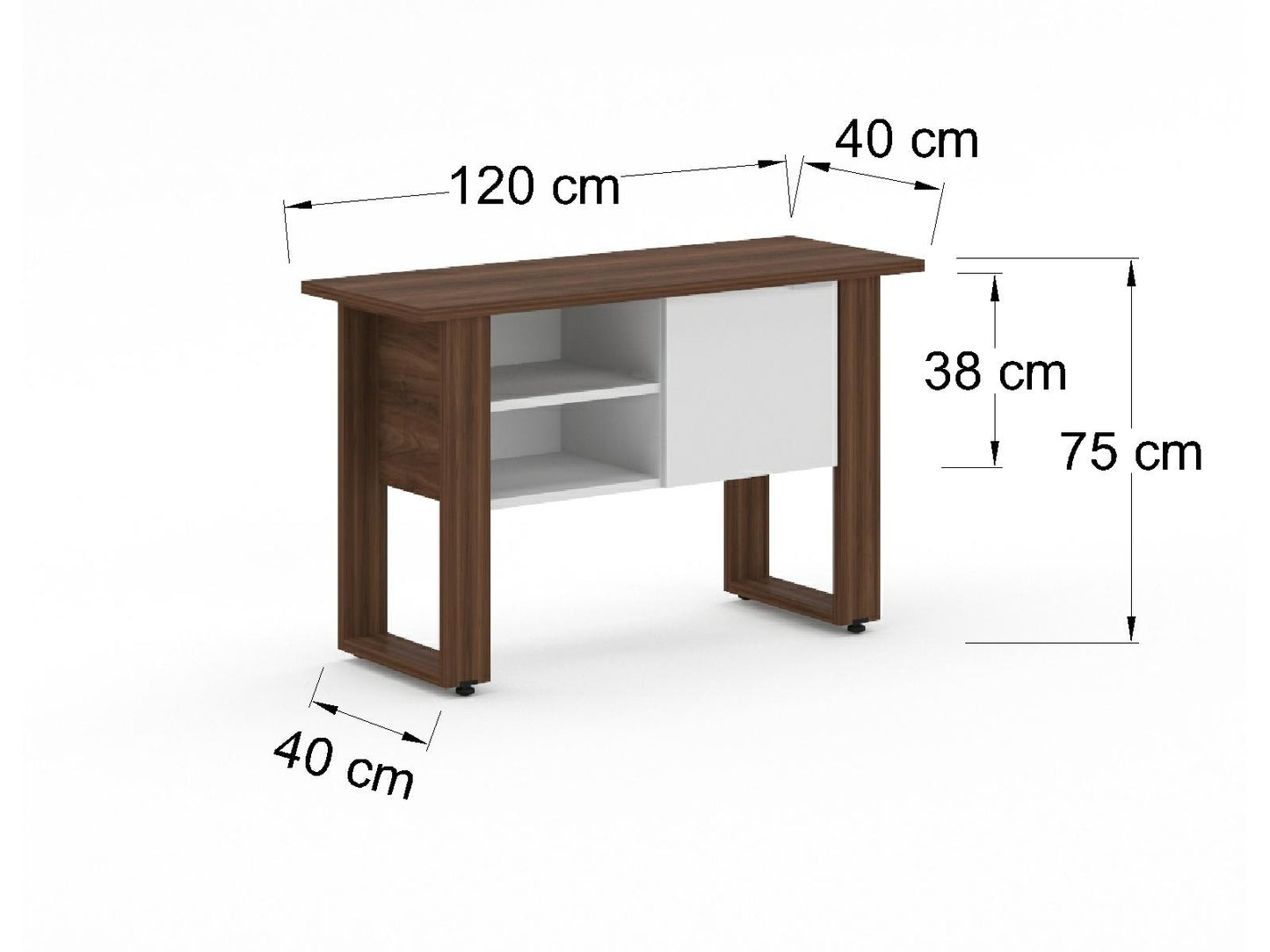 Credenza Ejecutiva Bohom con Cubierta en Color + Puertas y Estantes