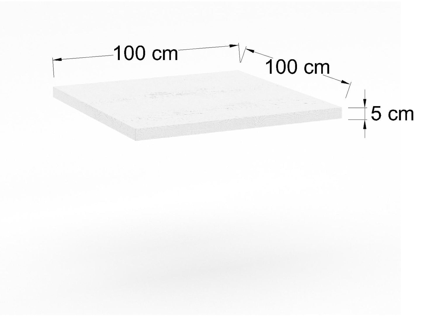 Cubierta Cuadrada en MDF Texturizado para Mesa de Restaurante