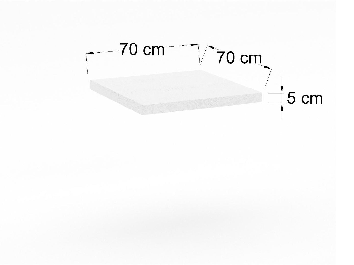 Cubierta Cuadrada en MDF Texturizado para Mesa de Restaurante