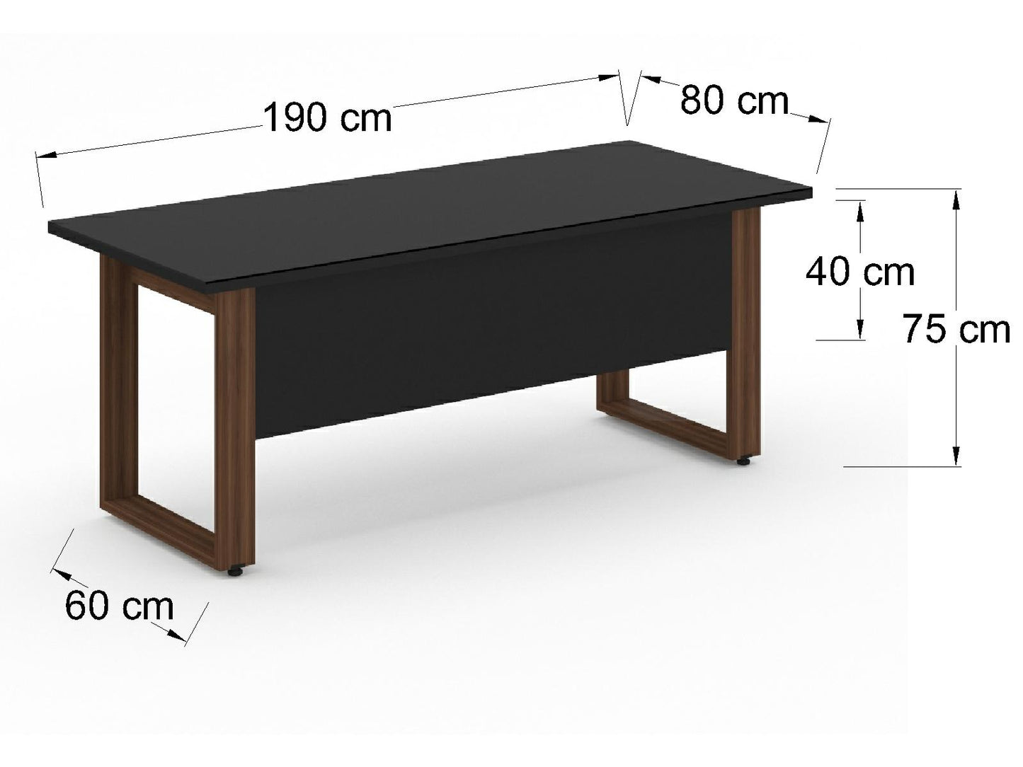Escritorio Ejecutivo Bohom con Cubierta de Cristal Ne