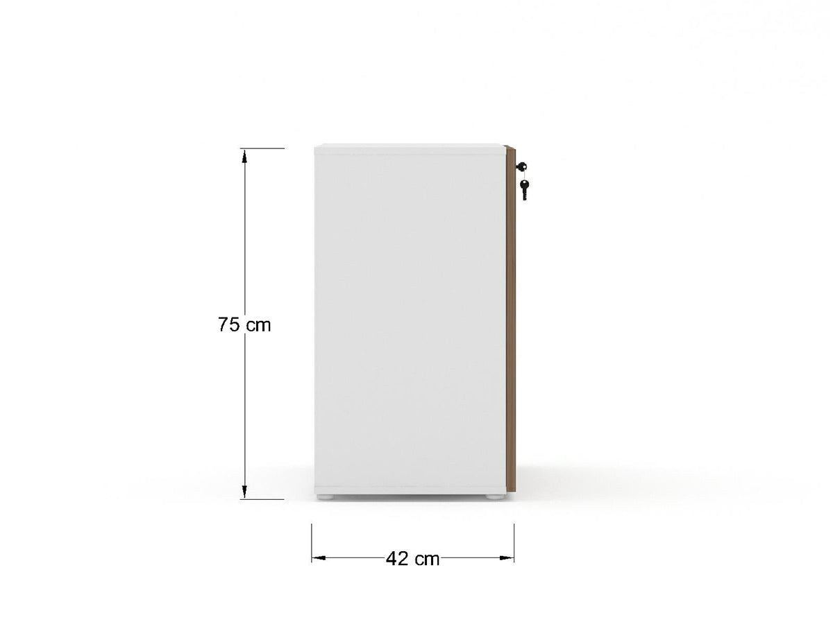 Librero de 1 Entrepaño con Puertas