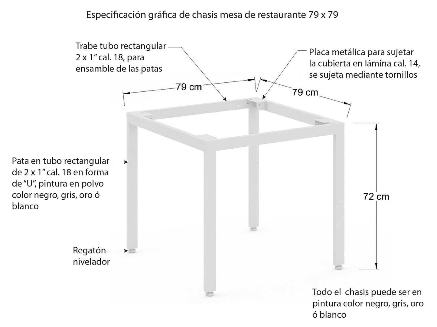 Chasis Base de 4 Puntas CHR479