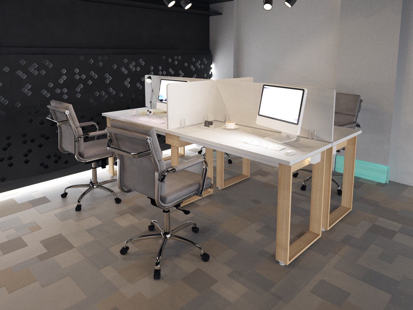Modulo de Trabajo Bohom para 4 personas