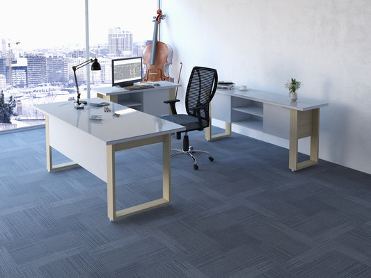 Credenza Ejecutiva Bohom con Cubierta en Cristal Bl