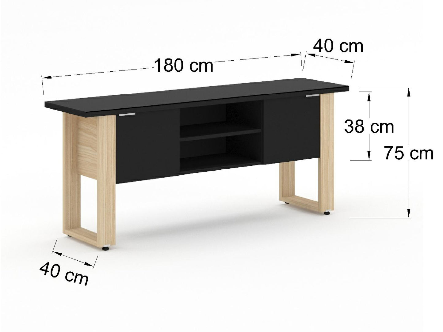 Credenza Ejecutiva Bohom-Thera con Puertas y Estantes