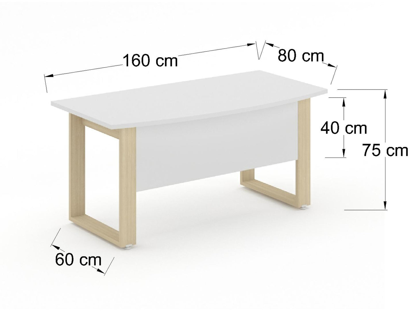 Escritorio Ejecutivo Bohom con Cubierta Curva