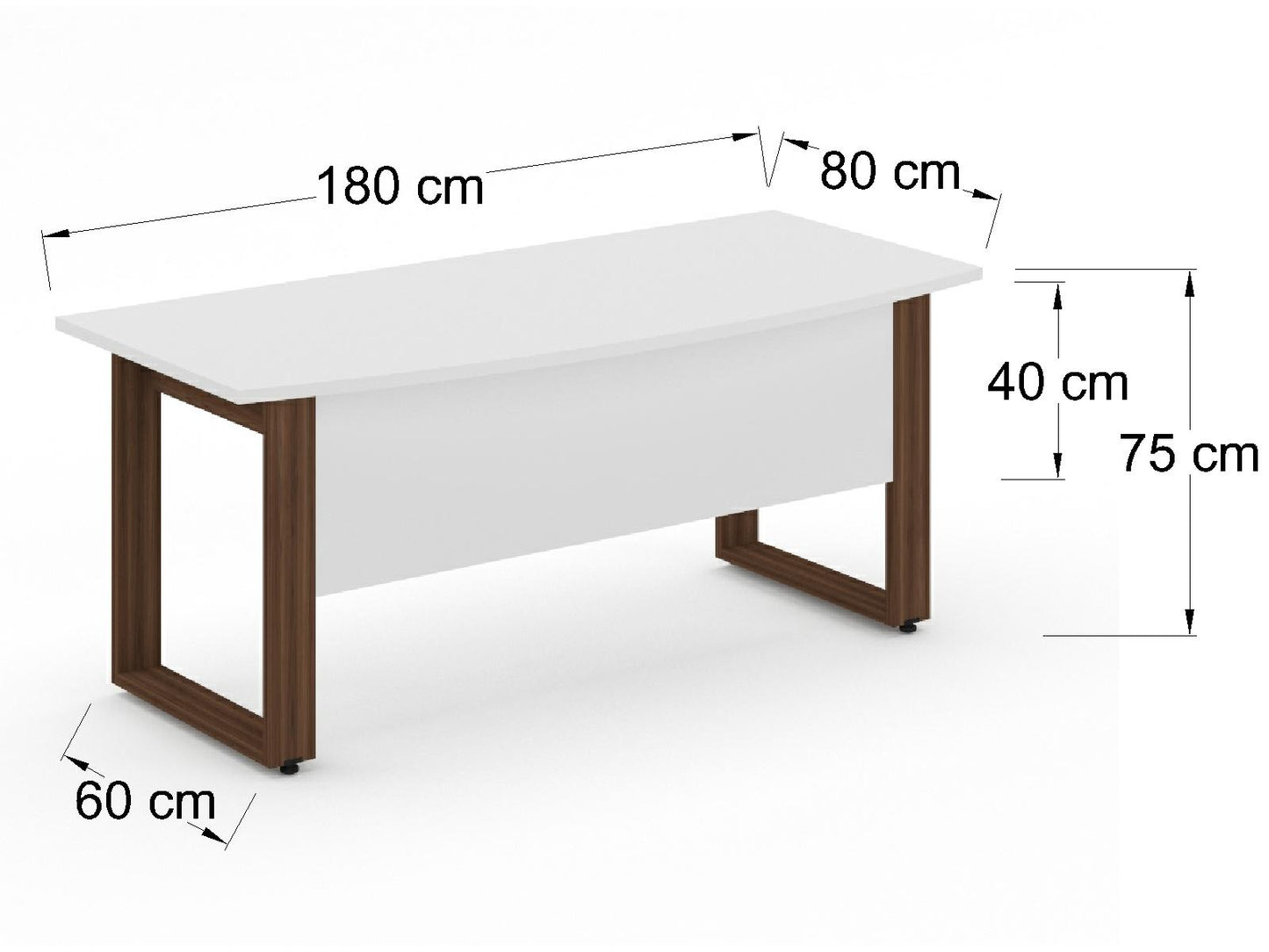 Escritorio Ejecutivo Bohom con Cubierta Curva