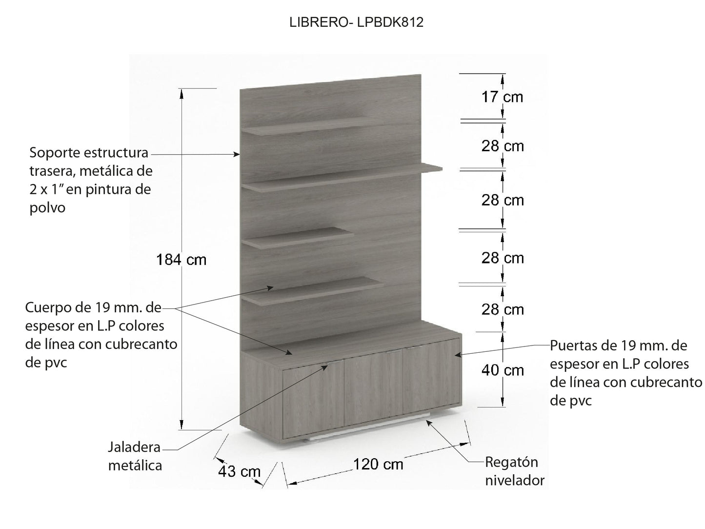 Librero Ejecutivo Bohom
