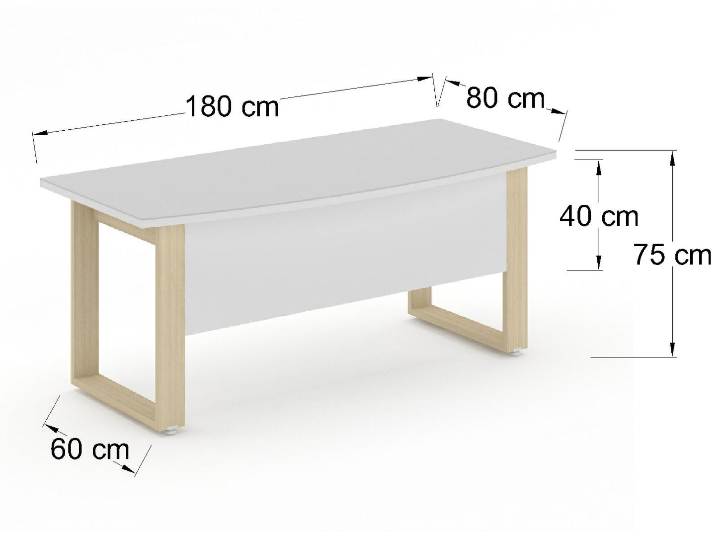 Escritorio Ejecutivo Bohom con Cubierta Curva