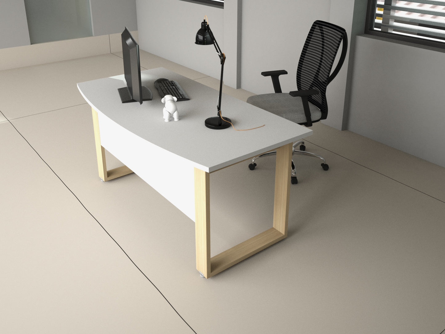 Escritorio Ejecutivo Bohom con Cubierta Curva