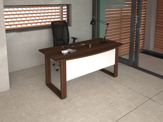 Escritorio Ejecutivo Bohom con Cubierta Curva en Color