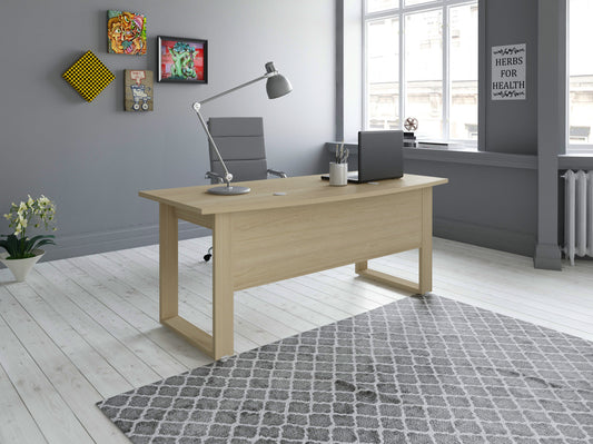 Escritorio Ejecutivo Bohom Un Color con Cubierta Curva