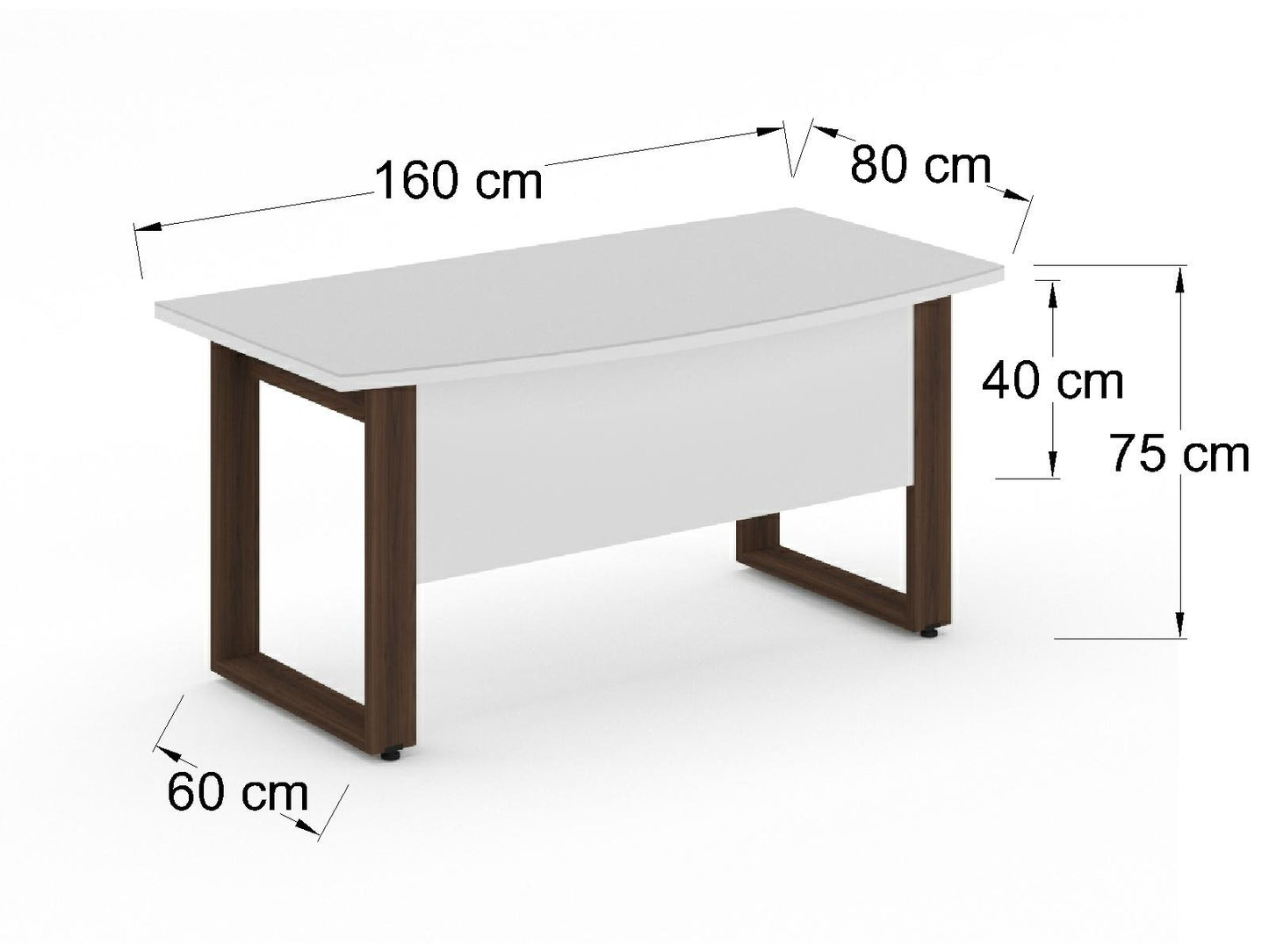 Escritorio Ejecutivo Bohom con Cubierta Curva