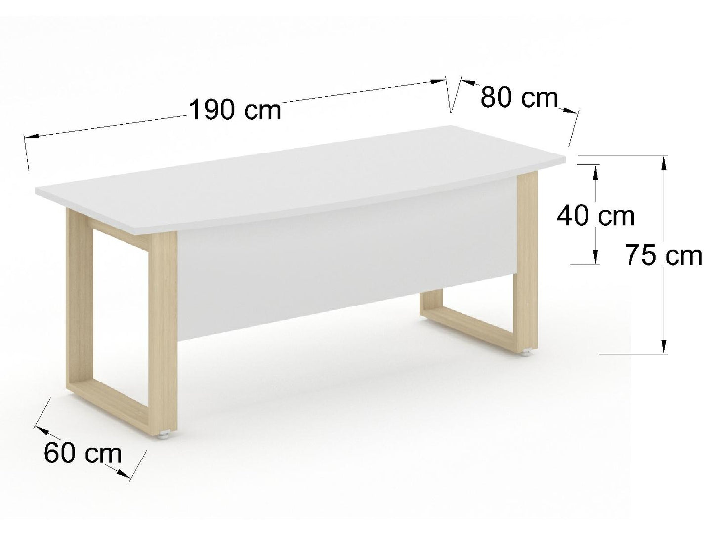 Escritorio Ejecutivo Bohom con Cubierta Curva