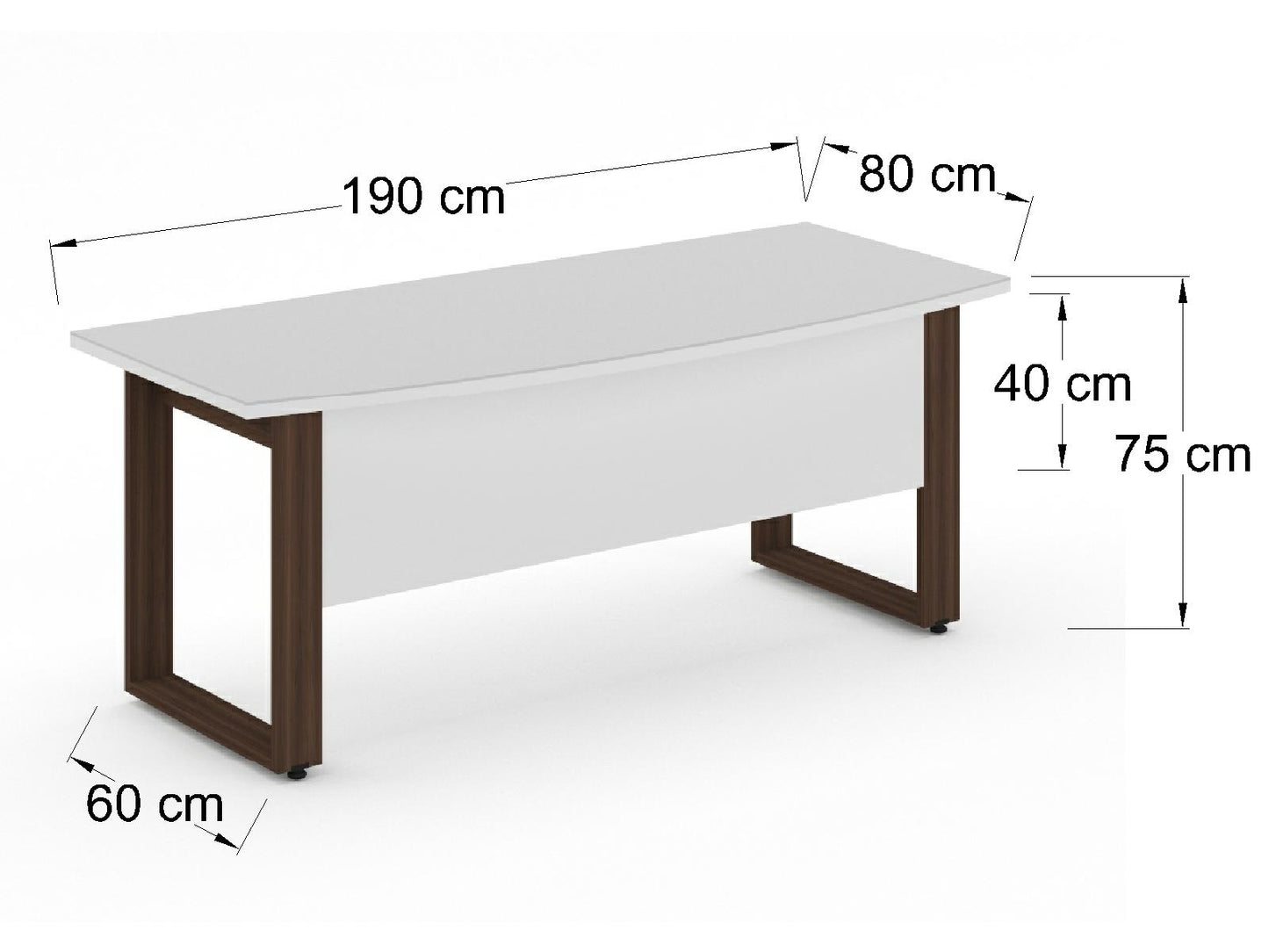 Escritorio Ejecutivo Bohom con Cubierta Curva