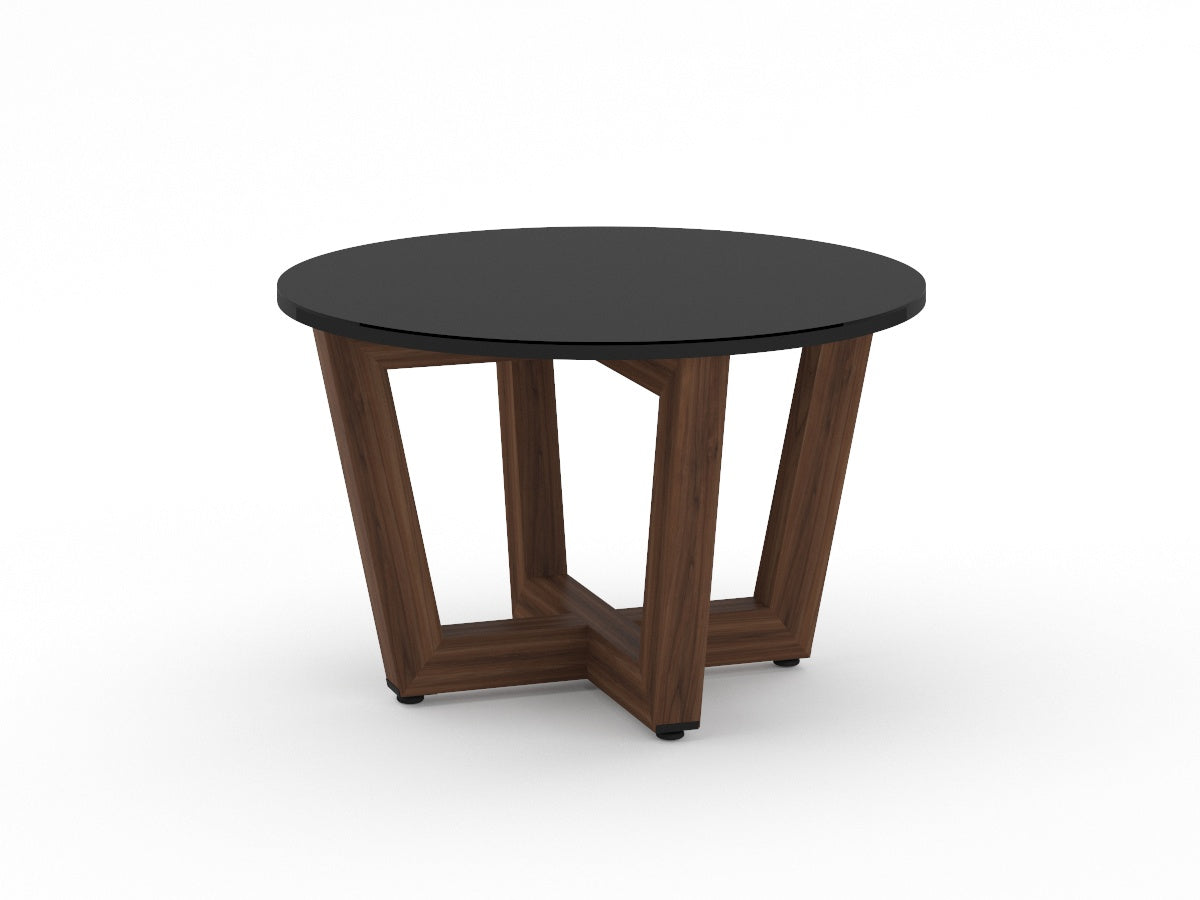 Mesa de Juntas Bok con Cubierta Negra de Cristal