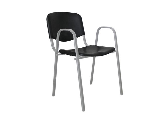 Silla de Visita ISO Colors con Brazos Base Gris