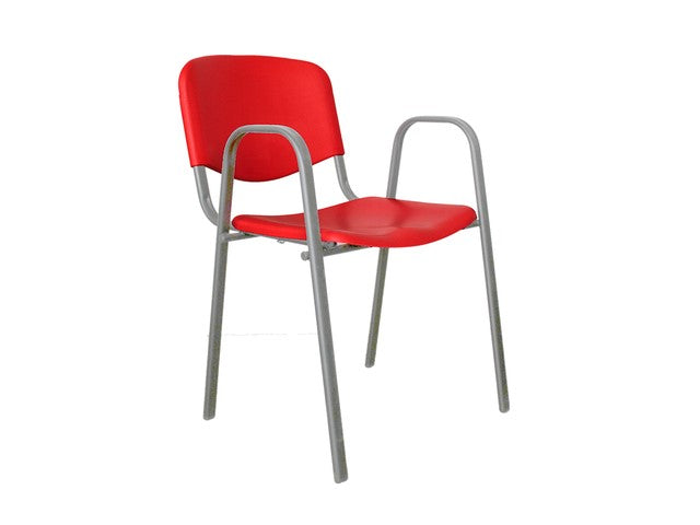 Silla de Visita ISO Colors con Brazos Base Gris