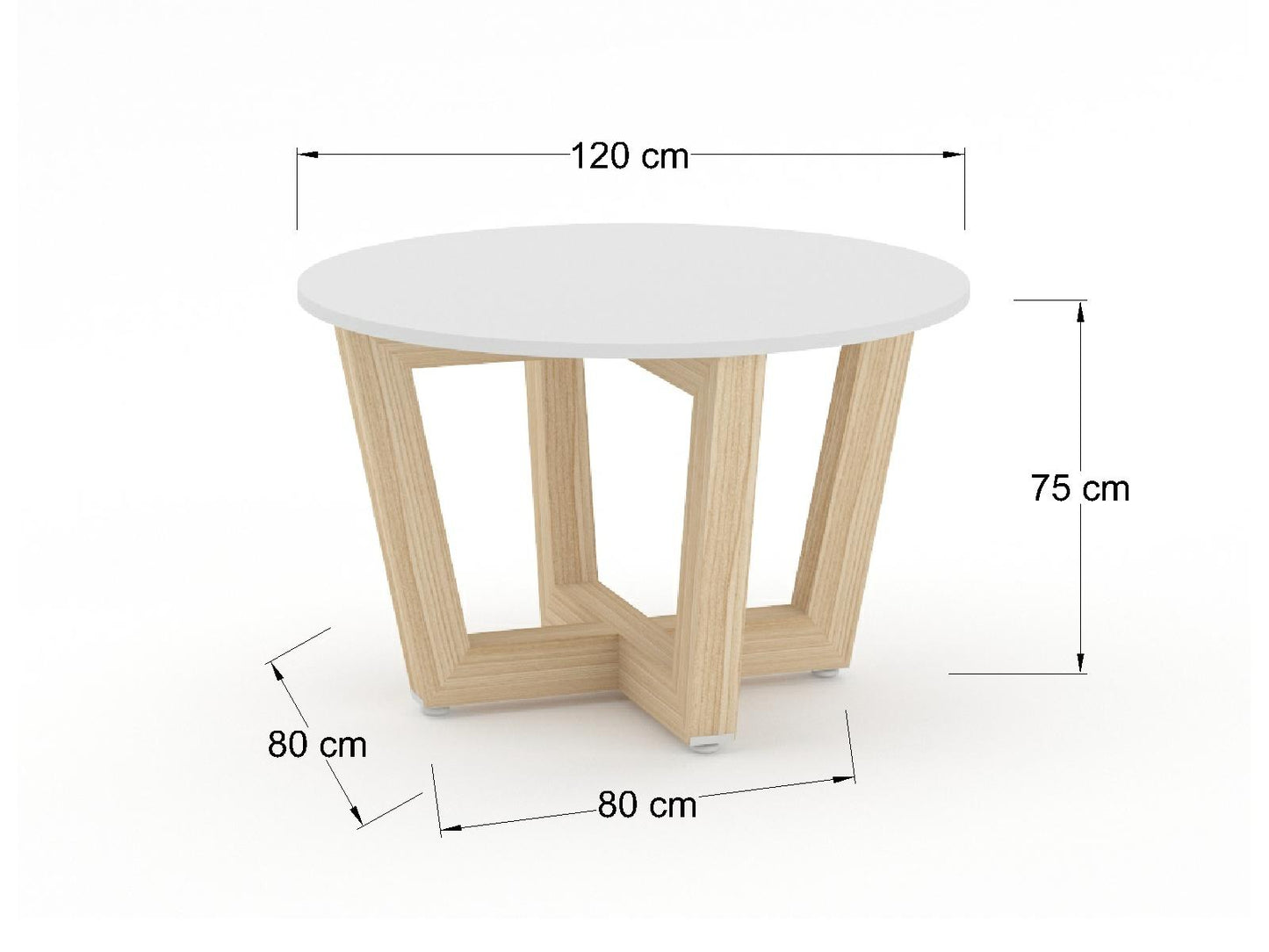 Mesa de Juntas Bok-Santal con Cubierta Blanca